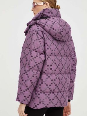 Péřová bunda Karl Lagerfeld fialová