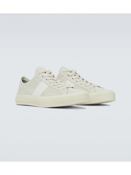 Süet sneaker Tom Ford beyaz