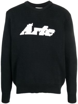 Памучен пуловер Arte черно