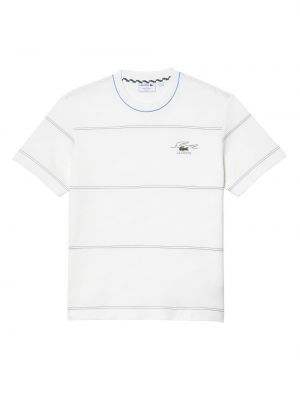 Хлопковая футболка в полоску Lacoste белая