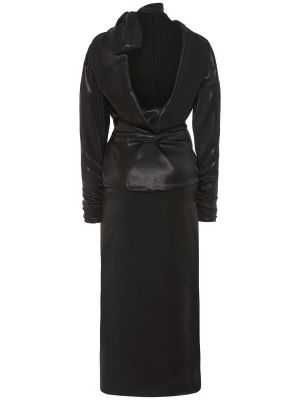 Midi šaty s otevřenými zády Alessandra Rich černé