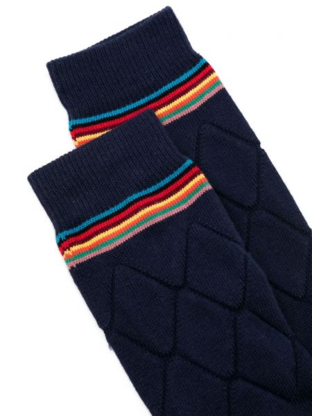 Prošívané ponožky Paul Smith modré