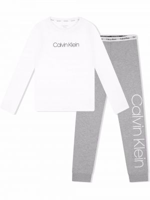 Trykt bomull joggedress for jenter Calvin Klein Underwear hvit