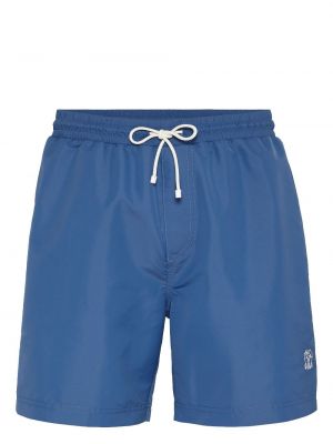 Shorts brodeés Brunello Cucinelli bleu