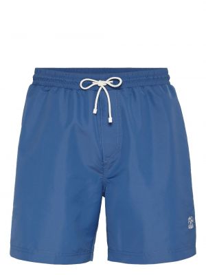 Shorts mit stickerei Brunello Cucinelli blau