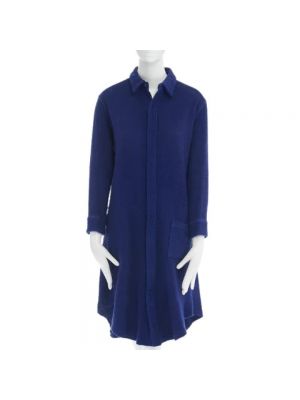 Sukienka wełniana Yohji Yamamoto Pre-owned niebieska