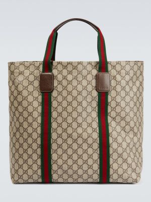 Τσάντα shopper Gucci μπεζ
