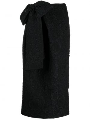 Květinové midi sukně Cecilie Bahnsen černé