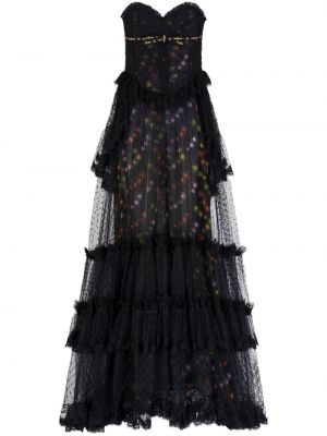 Sukienka długa tiulowa Etro czarna