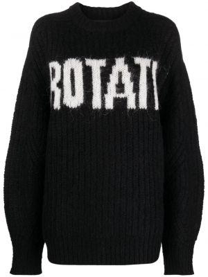 Sweter z okrągłym dekoltem Rotate czarny