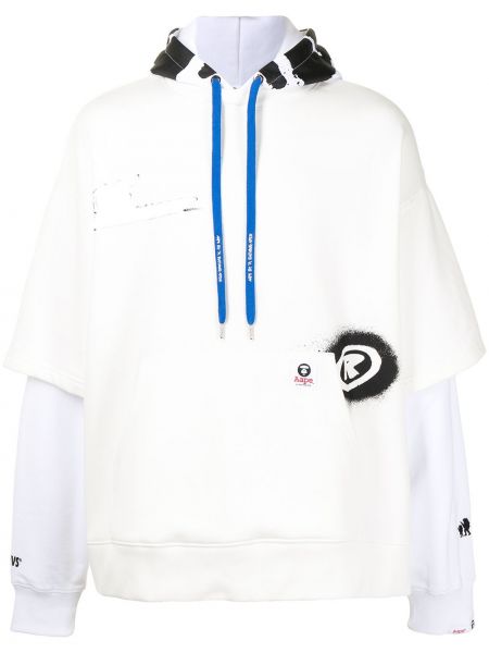 Sudadera con capucha con cordones Aape By *a Bathing Ape® blanco