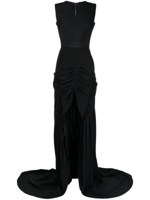 Czarna sukienka wieczorowa drapowana Maticevski