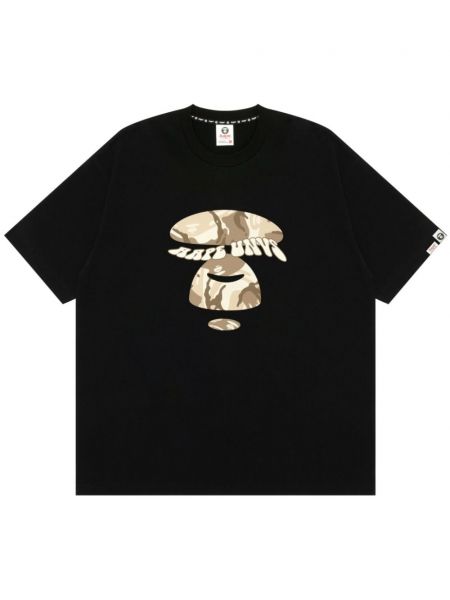 Bombažna majica s potiskom Aape By *a Bathing Ape® črna