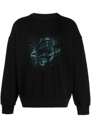 Sweatshirt i bomull med mönster Botter svart