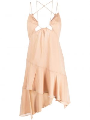 Асиметрична мини рокля The Andamane розово