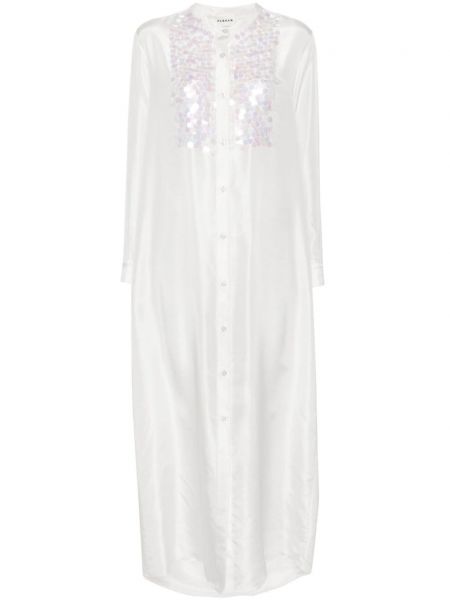 Φόρεμα με γιακά P.a.r.o.s.h. λευκό