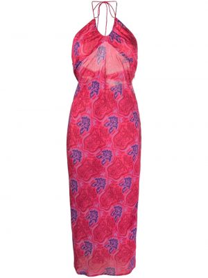 Sukienka z nadrukiem Rixo różowa