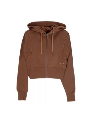Fleece hoodie mit reißverschluss Nike braun
