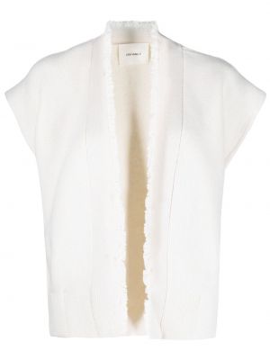 Кашмирен елек с ресни Lisa Yang бяло