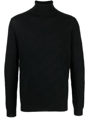 Sweter wełniany Karl Lagerfeld czarny