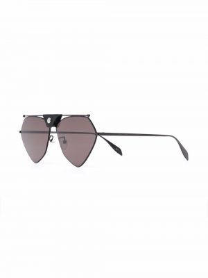 Okulary przeciwsłoneczne w abstrakcyjne wzory Alexander Mcqueen Eyewear czarne