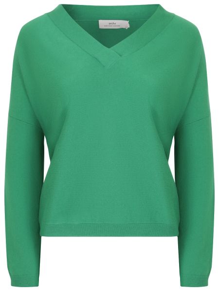 Кашемировый пуловер Arch4 зеленый