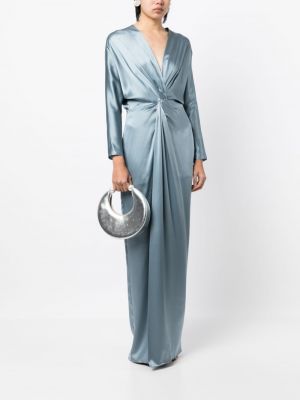 Šilkinis suknele kokteiline Michelle Mason mėlyna