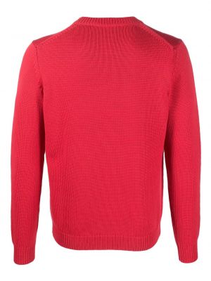 Strick merinowolle woll pullover Nuur rot