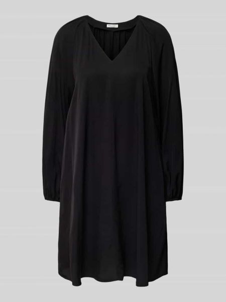 Sukienka midi z wiskozy z dekoltem w serek Marc O'polo czarna