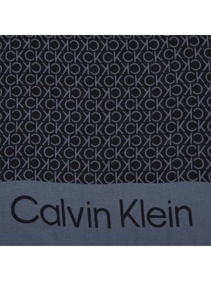 Šál s třásněmi Calvin Klein černý