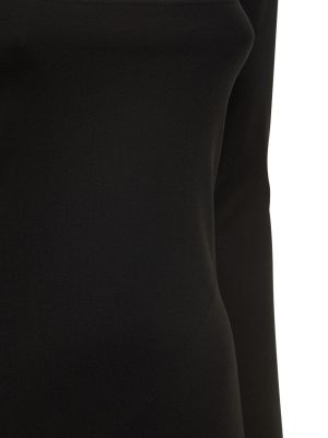 Bavlněné dlouhé šaty jersey The Attico černé