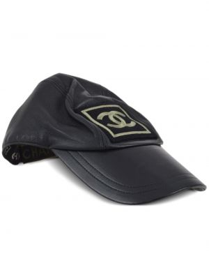 Șapcă din piele Chanel Pre-owned negru