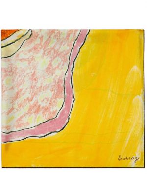 Sciarpa con stampa Burberry giallo