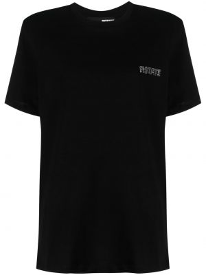 T-shirt aus baumwoll mit print Rotate schwarz