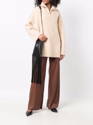 Pantalones de cuero bootcut Pierantoniogaspari marrón