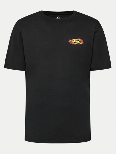 Koszulka bawełniana z nadrukiem Quiksilver czarna