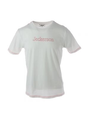 Koszulka slim fit z nadrukiem Jeckerson biała