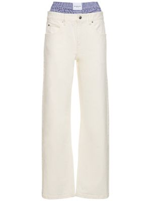 Jeansy bawełniane Alexander Wang białe