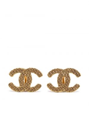 Steppelt fülbevaló Chanel Pre-owned aranyszínű