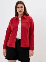 Красные женские джинсовые куртки