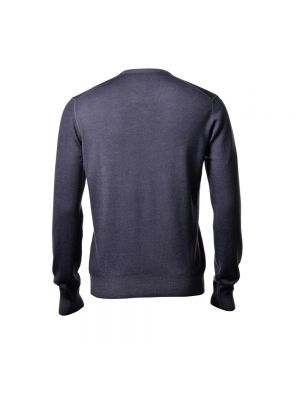 Sweter z dekoltem w serek Gran Sasso niebieski