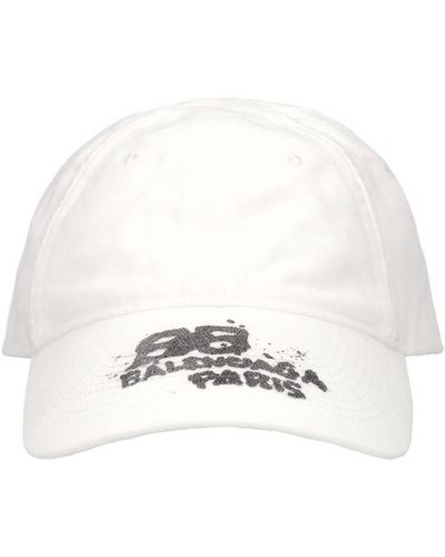 Cappello di cotone Balenciaga bianco