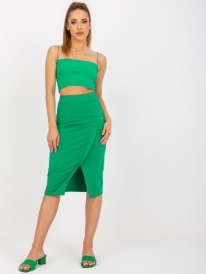 Φούστα pencil Fashionhunters πράσινο