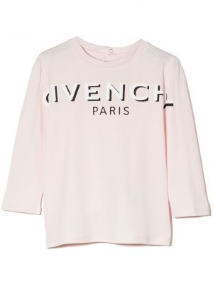 Trykt t-skjorte for jenter Givenchy Kids rosa