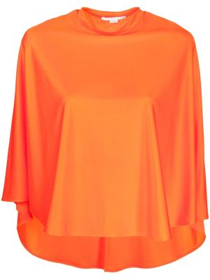 Блуза с висока талия с драперии Stella Mccartney оранжево
