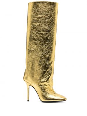 Usnjene gumijasti škornji The Attico zlata