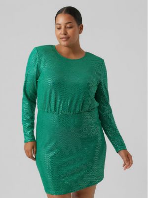 Koktel haljina Vero Moda Curve zelena