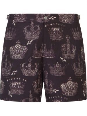 Trykt shorts Dolce & Gabbana svart