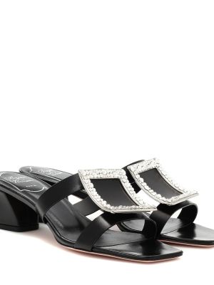Kožené sandále Roger Vivier čierna