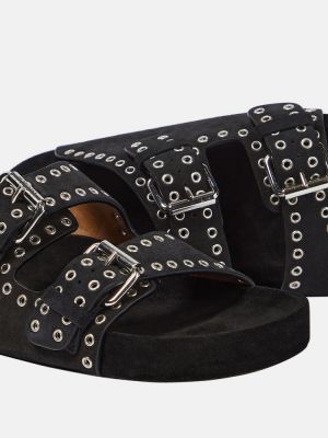 Semišové sandály Isabel Marant černé